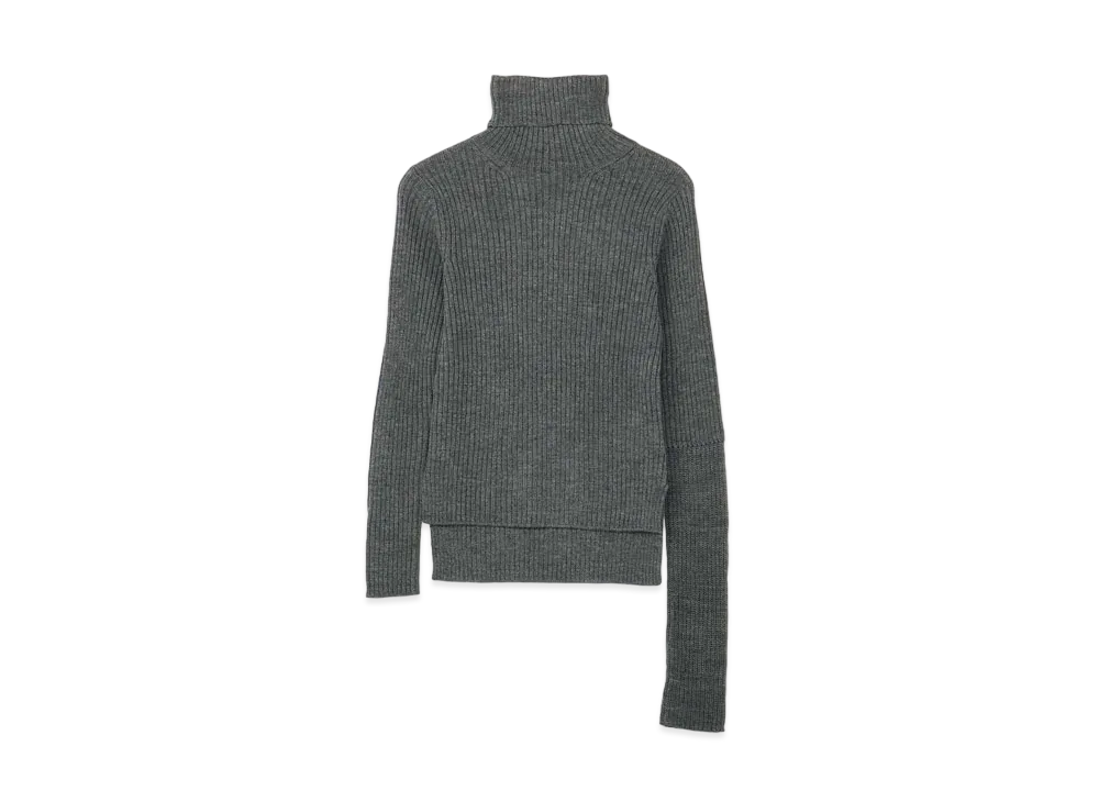 Yohji Yamamoto Y's RIB KNIT HIGH NECK PULLOVER "Gray"