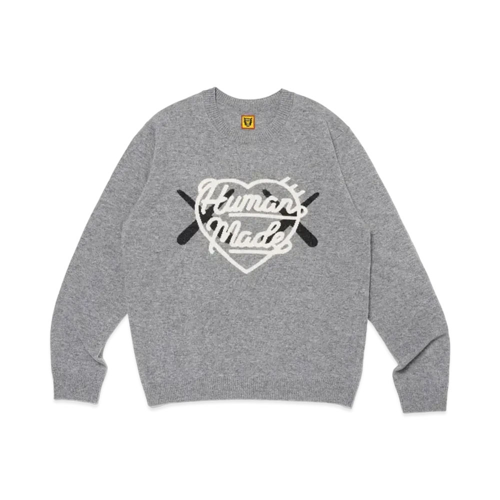 HUMAN MADE x KAWS Made Knit Sweater "Gray"