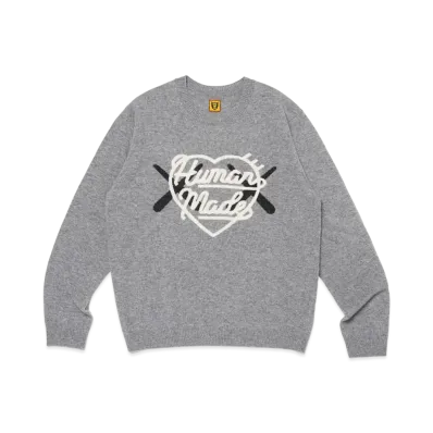 HUMAN MADE x KAWS Made Knit Sweater "Gray"