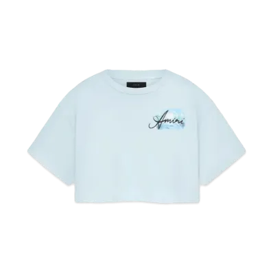 AMIRI Women's Paradise Airbrush Tee "Cerulean"