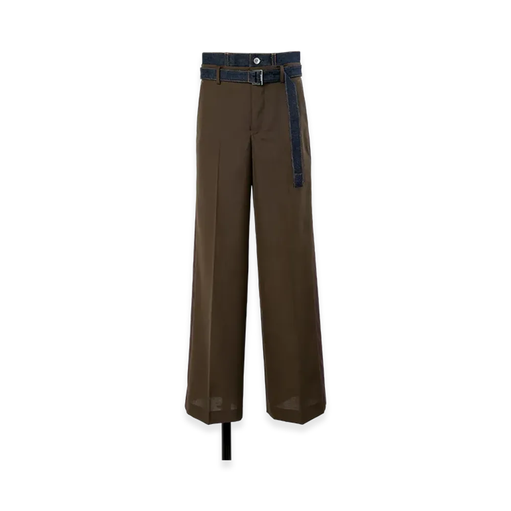 sacai Suiting x Denim Pants "Brown/Indigo"