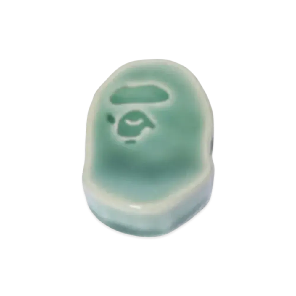A BATHING APE Porcelain Ape Head Chopstick Rest "Green"