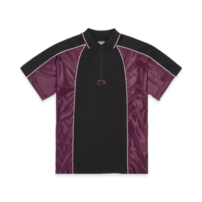 DENIM TEARS Practice Half Zip Polo "Black"