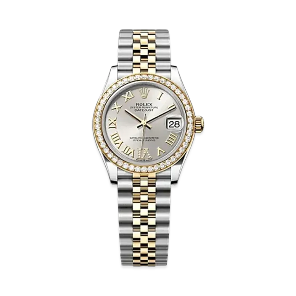 ROLEX Datejust 31mm Oystersteel & Yellow Gold Diamond 278383RBR "Silver"