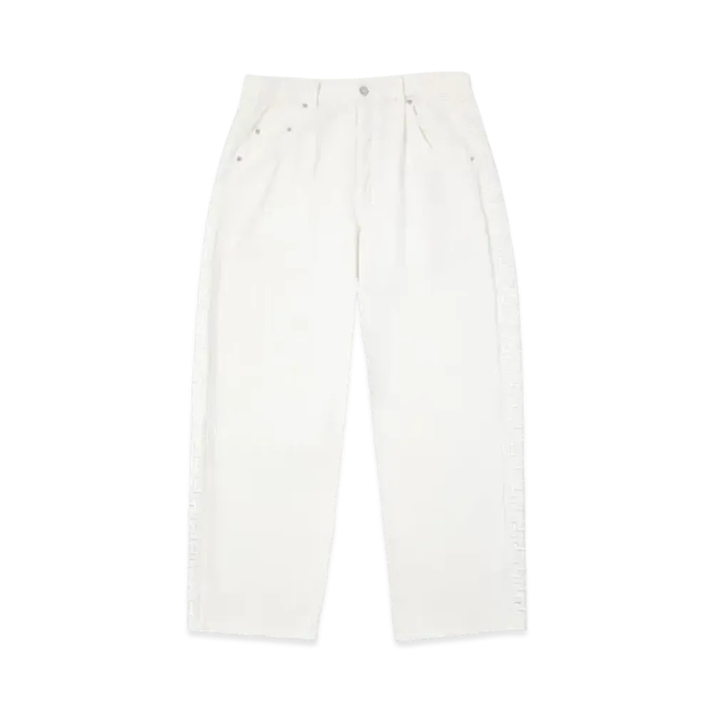 HUF Fall 24 Towner Wide Fleece Pants "White"