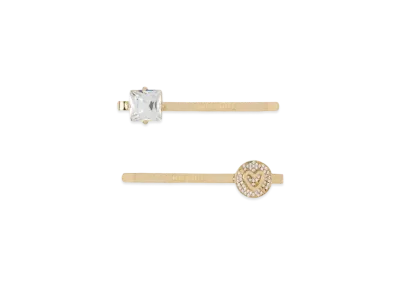 MIU MIU Miu Pave Crystal Hair Clip "Gold/Crystal"