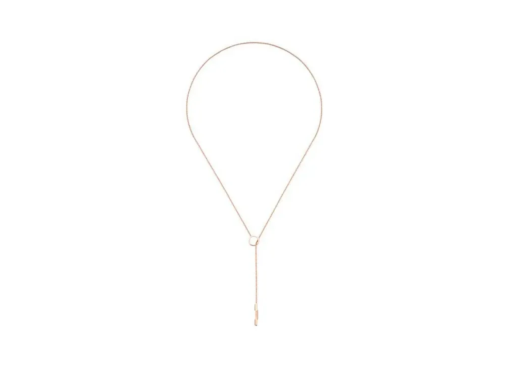 GUCCI Link To Love Lariat Necklace "Pink"