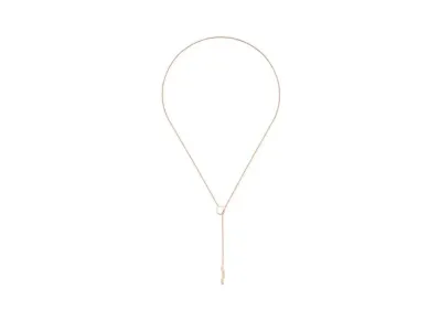 GUCCI Link To Love Lariat Necklace "Pink"
