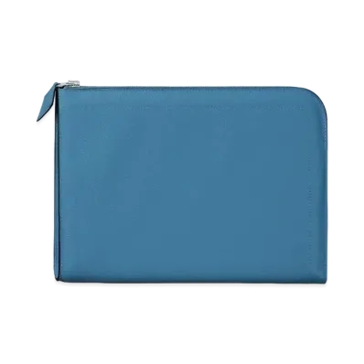 Hermes Clutch Bag Zip Tablet "Blue"