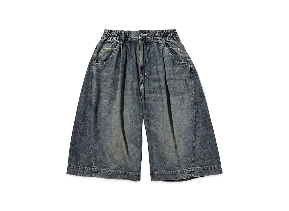 CLESSTE Vintage Dyed Selvedge Denim City Baggy Half Pants "Vintage Indigo"