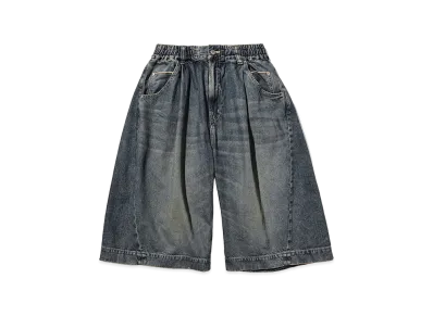 CLESSTE Vintage Dyed Selvedge Denim City Baggy Half Pants "Vintage Indigo"
