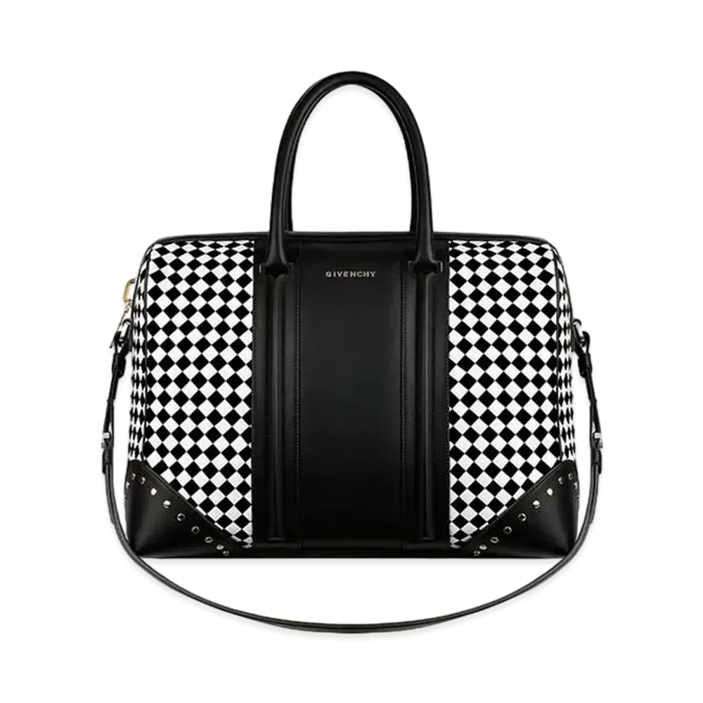 GIVENCHY Lucrezia Leather 2Way Boston Bag "Lattice Pattern"