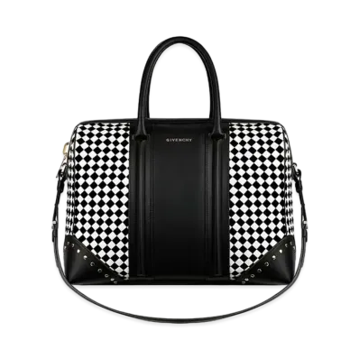 GIVENCHY Lucrezia Leather 2Way Boston Bag "Lattice Pattern"
