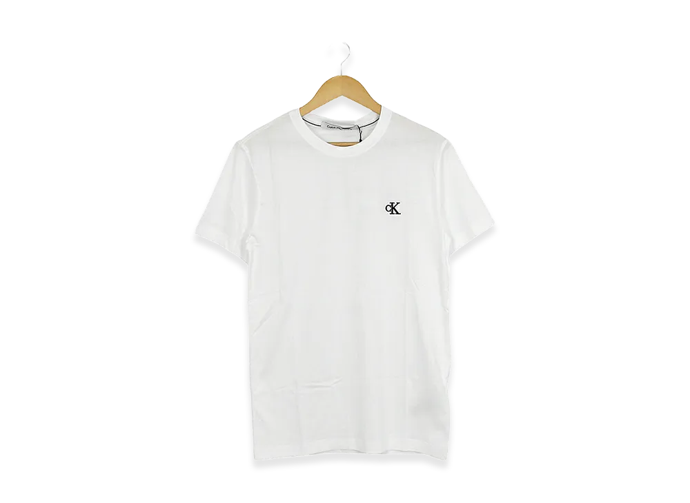 Calvin Klein Jeans Logo Embroidery T-Shirt "Bright White"