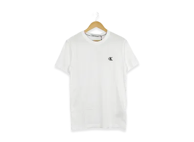 Calvin Klein Jeans Logo Embroidery T-Shirt "Bright White"
