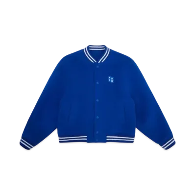 ADERERROR Tag Varsity Jacket 01 "Blue"