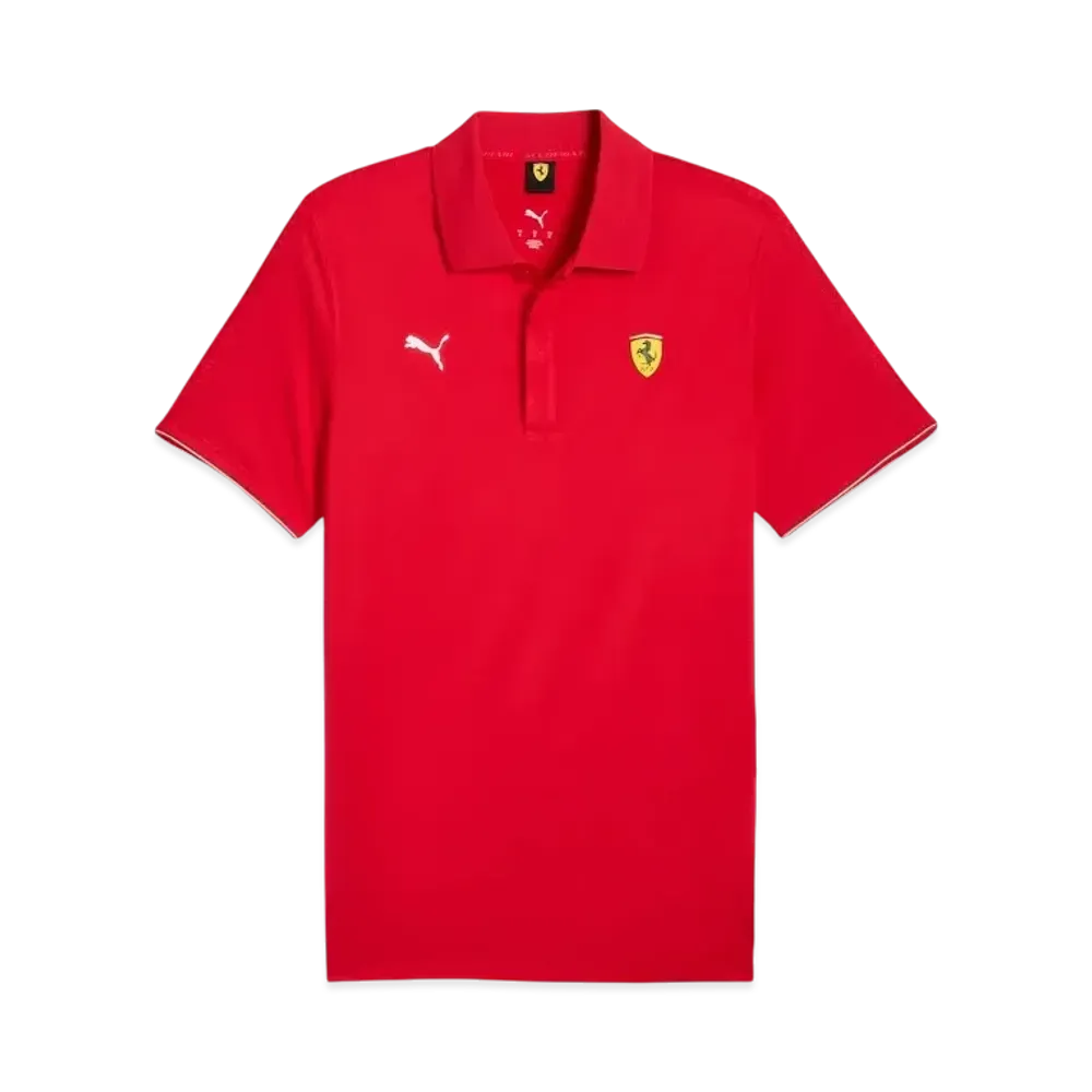 PUMA x Ferrari Lace Cloud Spun Short Sleeve Polo Shirt "Red"