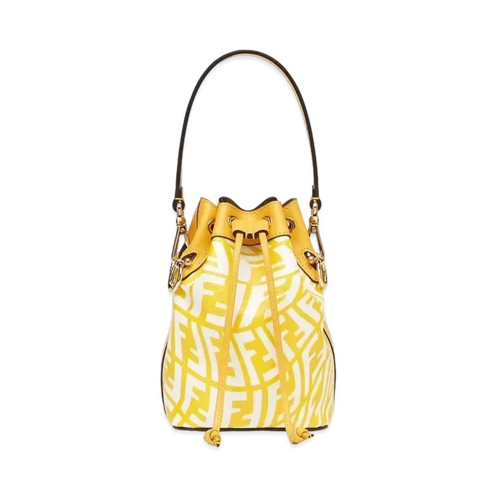 FENDI Mon Tresor Glazed Canvas Mini-Bag "Yellow"