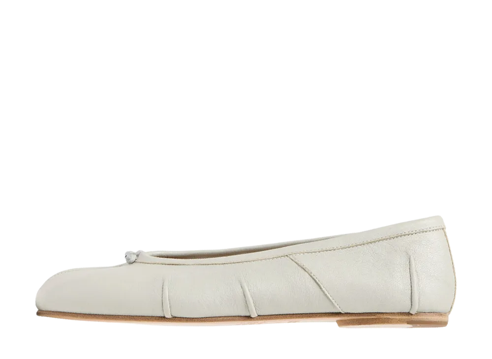 Maison Margiela Women's Tabi New Ballerina Shoes "Alabaster"