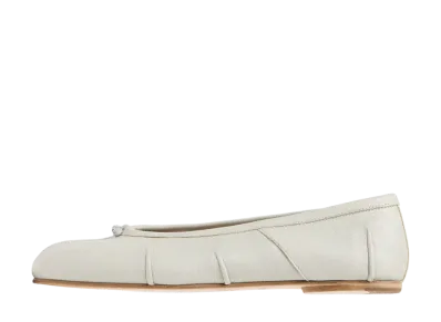 Maison Margiela Women's Tabi New Ballerina Shoes "Alabaster"
