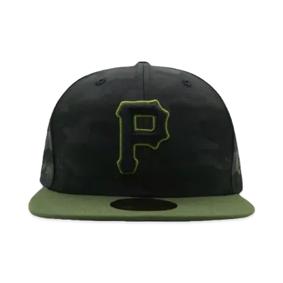 NEW ERA 59FIFTY MLB On-Field Pittsburgh Pirates Alternate 3 "BLACK CAMO/RIFLE GREEN"