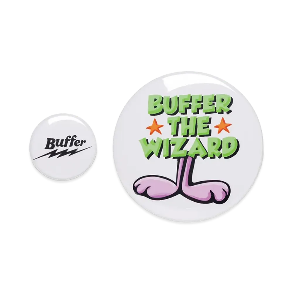 Buffer Badge Set "White"