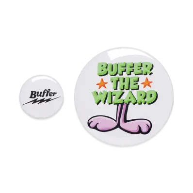 Buffer Badge Set "White"