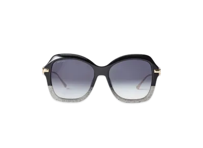 Jimmy Choo Tessy Square Sunglasses With Temples "Rose Gold/Black Grey"