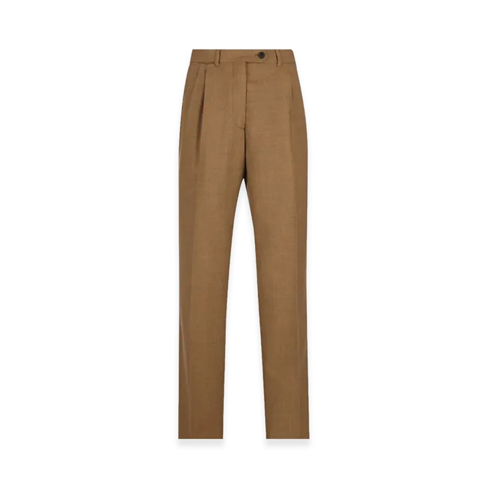 PRADA Women's High Waist Pants "Brown"