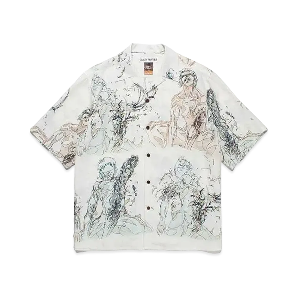 WACKO MARIA Ghost In The Shell / Kokakukidotai / Hawaiian Shirt #4 "White"