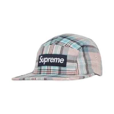 Supreme Lochcarron Camp Cap "Pink Plaid"