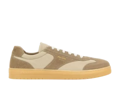 PRADA Beige Suede E Re-Nylon Sneakers "Beige"