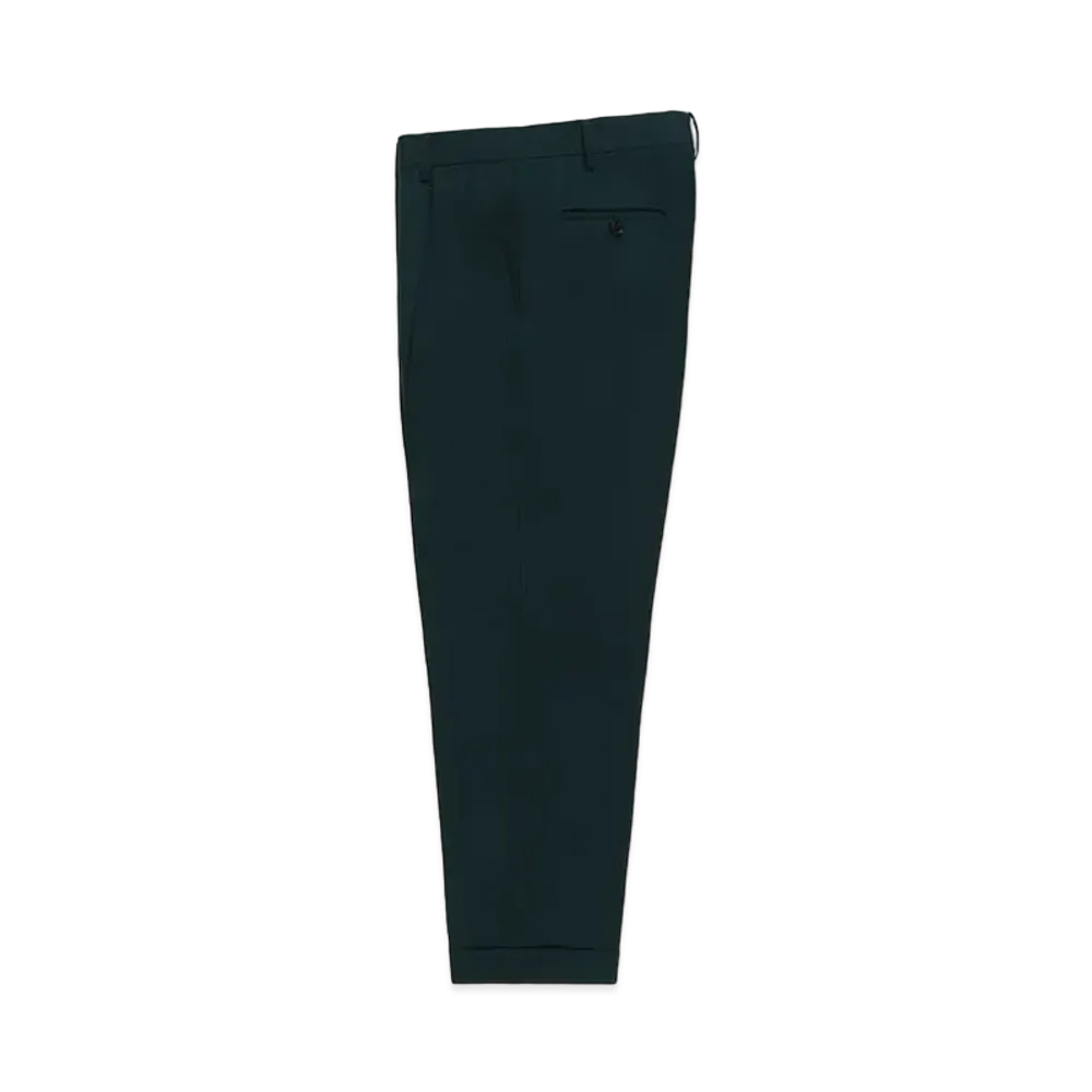 WACKO MARIA x DORMEUIL / Pleated Trousers (Type-1) "Dark Turquiose"