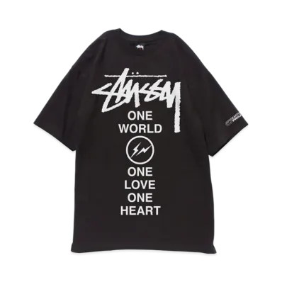 Stussy x Fragment Design One World One Heart Tee "Black"