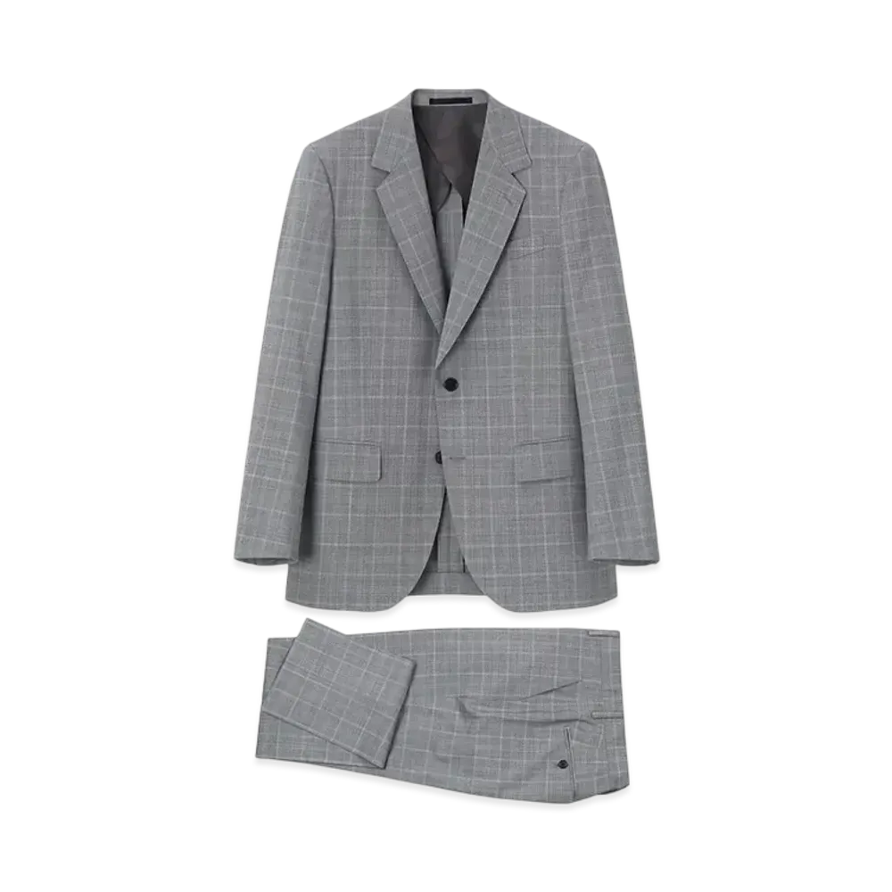 Paul Smith Traditional Check Single 2B Suit "Gray"