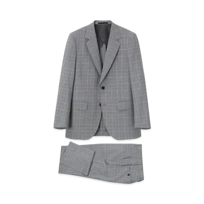 Paul Smith Traditional Check Single 2B Suit "Gray"