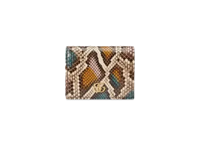 GUCCI GG Marmont Python Card Case "Multi Color Python"