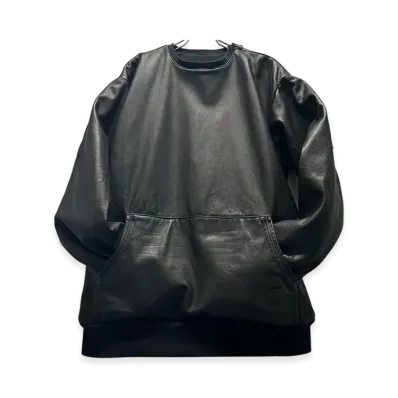 Chrome Hearts Star Patch Leather Crewneck "Black"