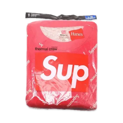 Supreme x Hanes Thermal Crew (1 Pack) "Red" (20FW)