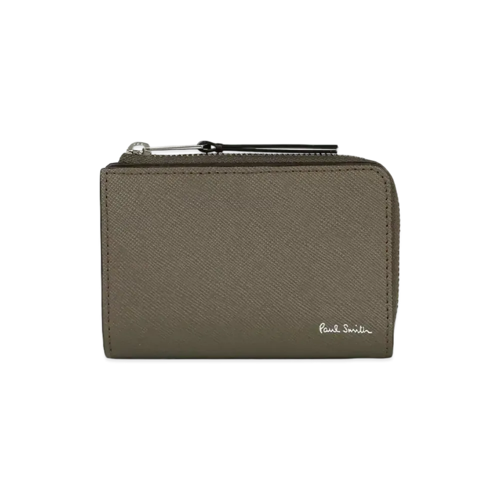 Paul Smith Bright Stripe Puller Coin / Key Case "LightBrown"