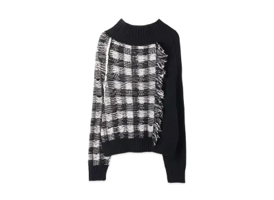 Yohji Yamamoto Y's CHECK JACQUARD PULLOVER "Ivory"