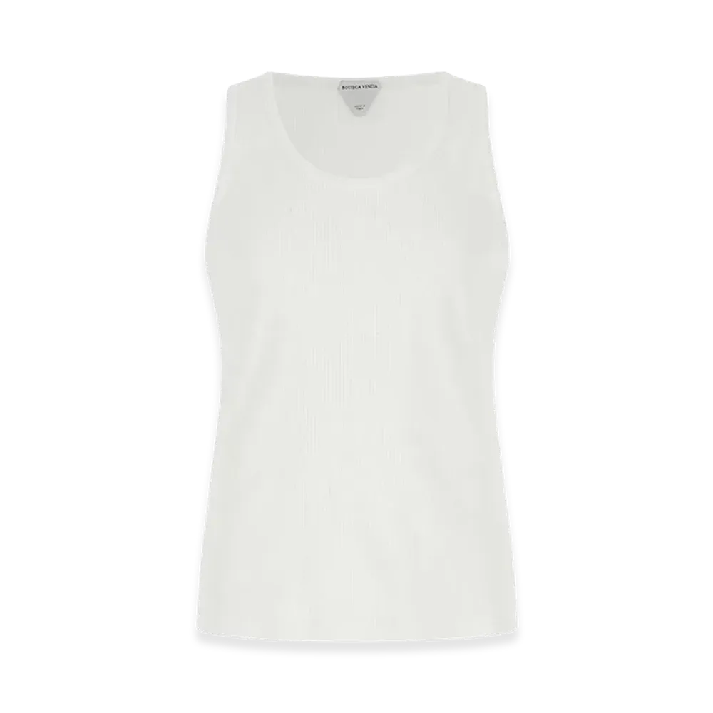 Bottega Veneta Stretch Cotton Tank Top "White"
