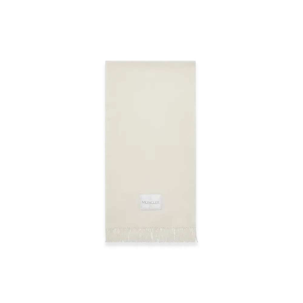 MONCLER Wool Felt Scarf "White"