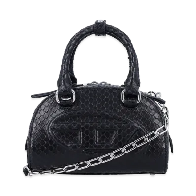 Diesel Women's Leather 1Dr Dome Handbag "Black"