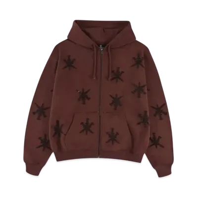 Unknown London Rhinestone Hoodie "Brown"