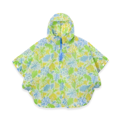 mont-bell Baby's Print Trekking Rain Poncho 75-95 "Green"