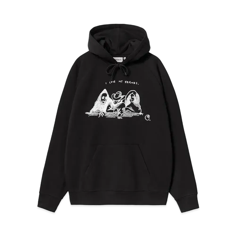 Carhartt WIP Hooded Pepe Friends Sweat "Black/White"