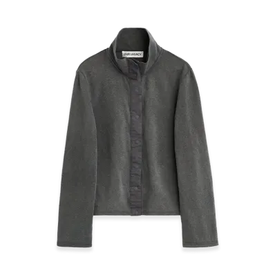 OUR LEGACY Women's Tornado Cardigan "Washed Black Rogue Loopback"