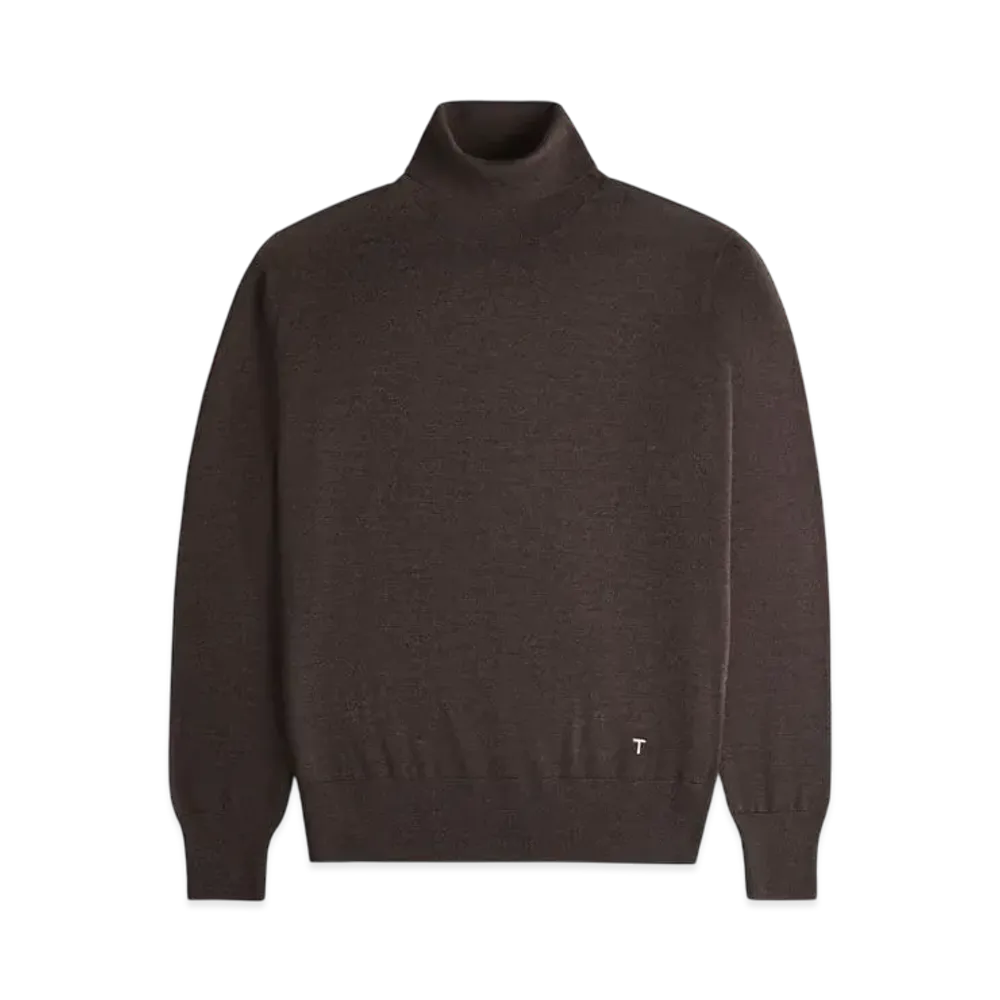 TOD'S Silk Mix Turtleneck "Brown"