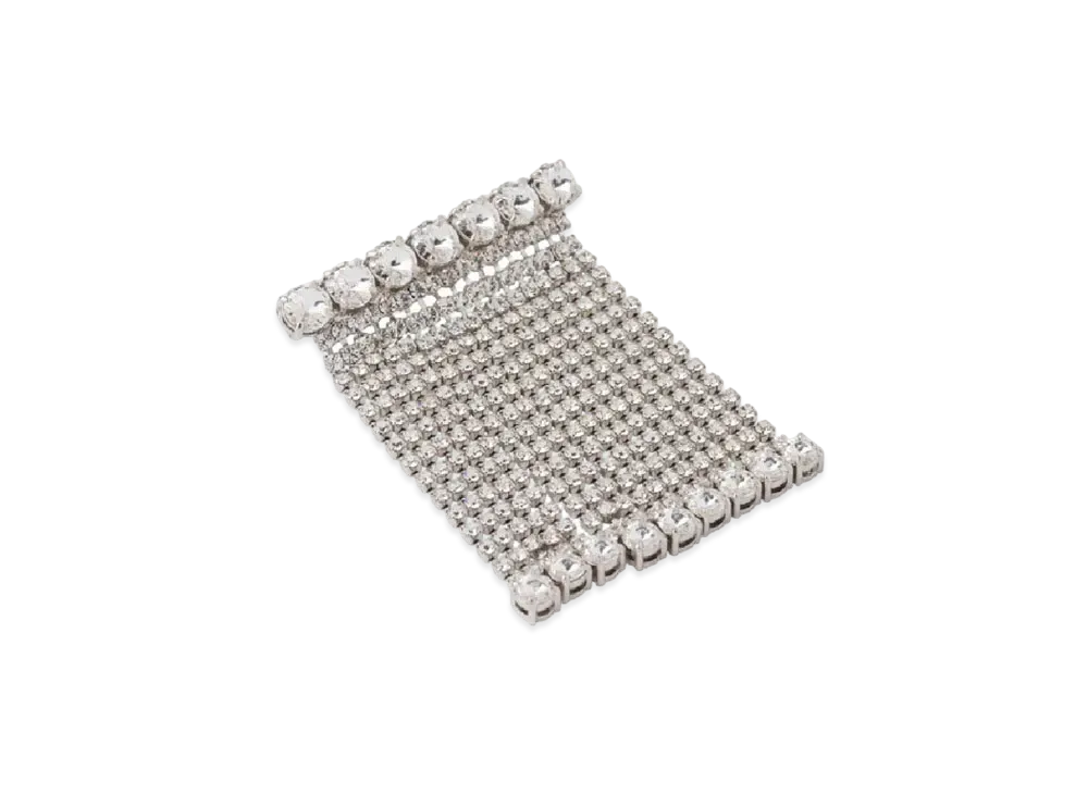 MIU MIU Charm Hair Clip "Light Gray/Crystal"